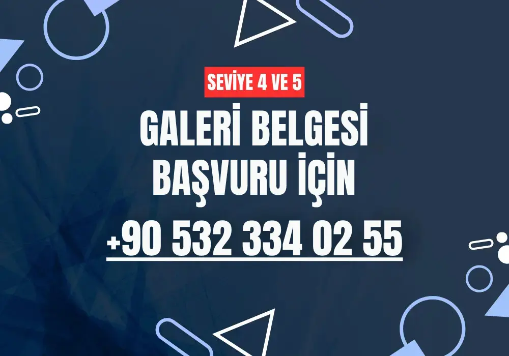 galericilik belgesi